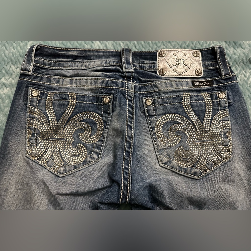 Miss Me Womens Distressed Denim Skinny Jeans - Picture 3 of 12